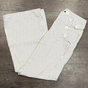 Banana Republic Organic Black and White Striped Pants Size 0